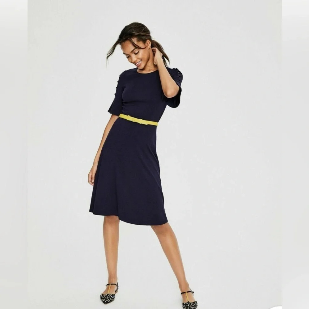 Boden Alexis Jersey Dress Navy New Size 6
